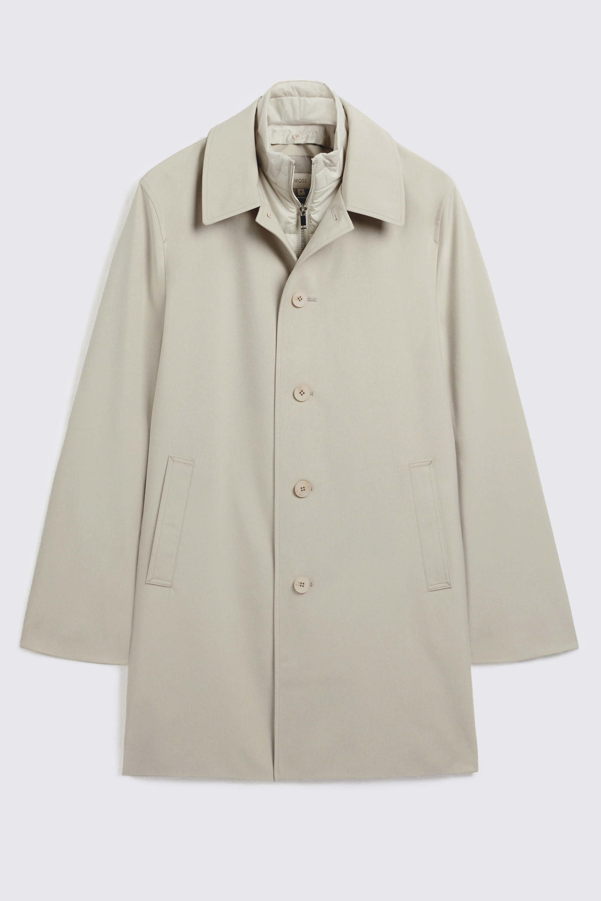 Stone Raincoat With Removable Insert 